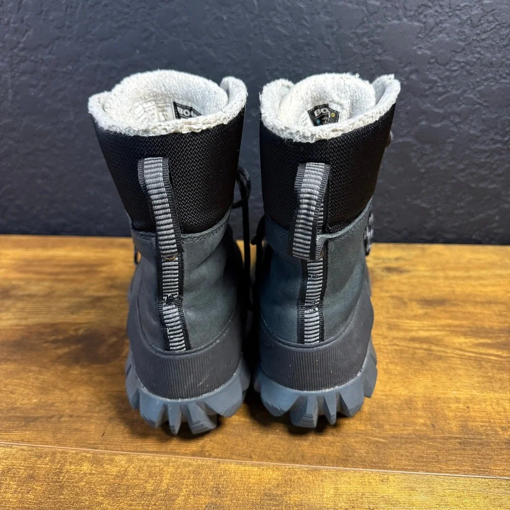 Bogs Arcata Ltr Tall 72843-001 Black Leather Waterproof Winter Boots Womens 7.5